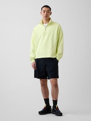Gap Yellow Heavyweight Oversized Logo Quarter-Zip Sweatshirt - Image 3 of 4