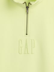 Gap Yellow Heavyweight Oversized Logo Quarter-Zip Sweatshirt - Image 4 of 4