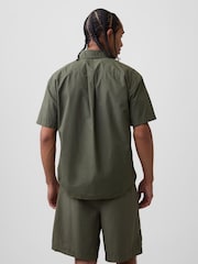 Verde - Gap Poplin Relaxed Shirt - Imagen 3 de 5
