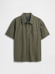 Verde - Gap Poplin Relaxed Shirt - Imagen 5 de 5