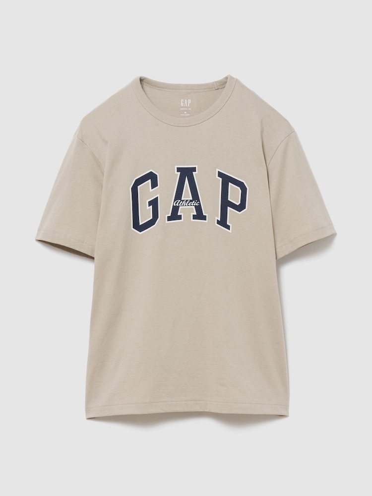 Gap Beige Arch Logo Short Sleeve T-Shirt - Image 1 of 2