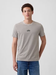 Pantalon drept gri - Gap Everyday Soft Mini Logo Short Sleeve T-Shirt - Imaginea 1 din 4