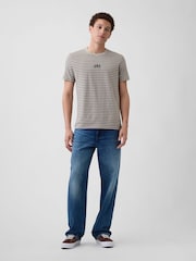 Pantalon drept gri - Gap Everyday Soft Mini Logo Short Sleeve T-Shirt - Imaginea 3 din 4