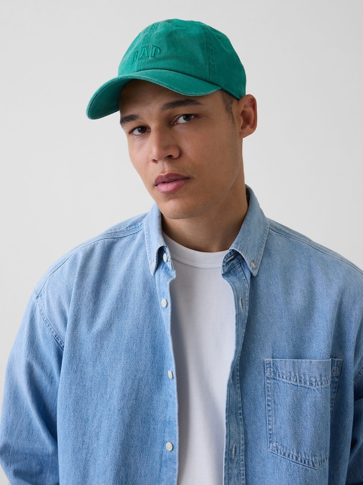 Gap Green Washed Logo Baseball Hat - Image 1 of 3