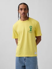 Gap Yellow Brazil FIFA WORLD CUP™ Relaxed Graphic Short Sleeve T-Shirt - Image 1 of 5