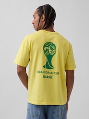 Gap Yellow Brazil FIFA WORLD CUP™ Relaxed Graphic Short Sleeve T-Shirt - Image 2 of 5