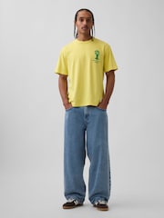 Gap Yellow Brazil FIFA WORLD CUP™ Relaxed Graphic Short Sleeve T-Shirt - Image 3 of 5