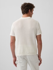 Gap Cream Mesh Polo Shirt - Image 2 of 4