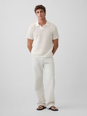 Gap Cream Mesh Polo Shirt - Image 3 of 4