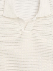 Gap Cream Mesh Polo Shirt - Image 4 of 4