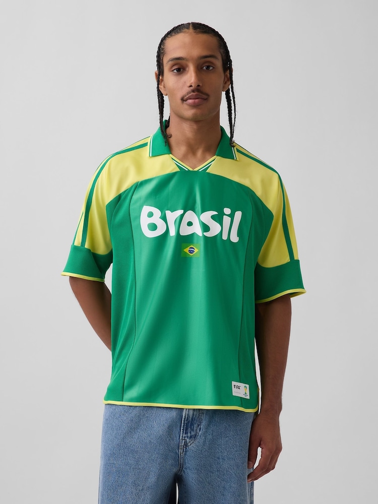 Green Brazil - Gap FIFA WORLD CUP™ Oversized Football Jersey T-Shirt - Bild 1 von 5