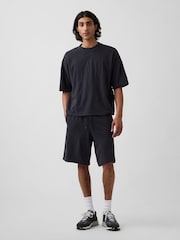 Gap Black VintageSoft French Terry Oversized Logo Short Sleeve Sweatshirt - Image 3 of 4