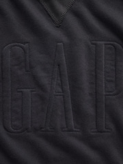Gap Black VintageSoft French Terry Oversized Logo Short Sleeve Sweatshirt - Image 4 of 4