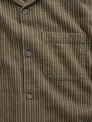 Gap Green Dobby Stripe Relaxed Straight-Hem Shirt - Image 4 of 4