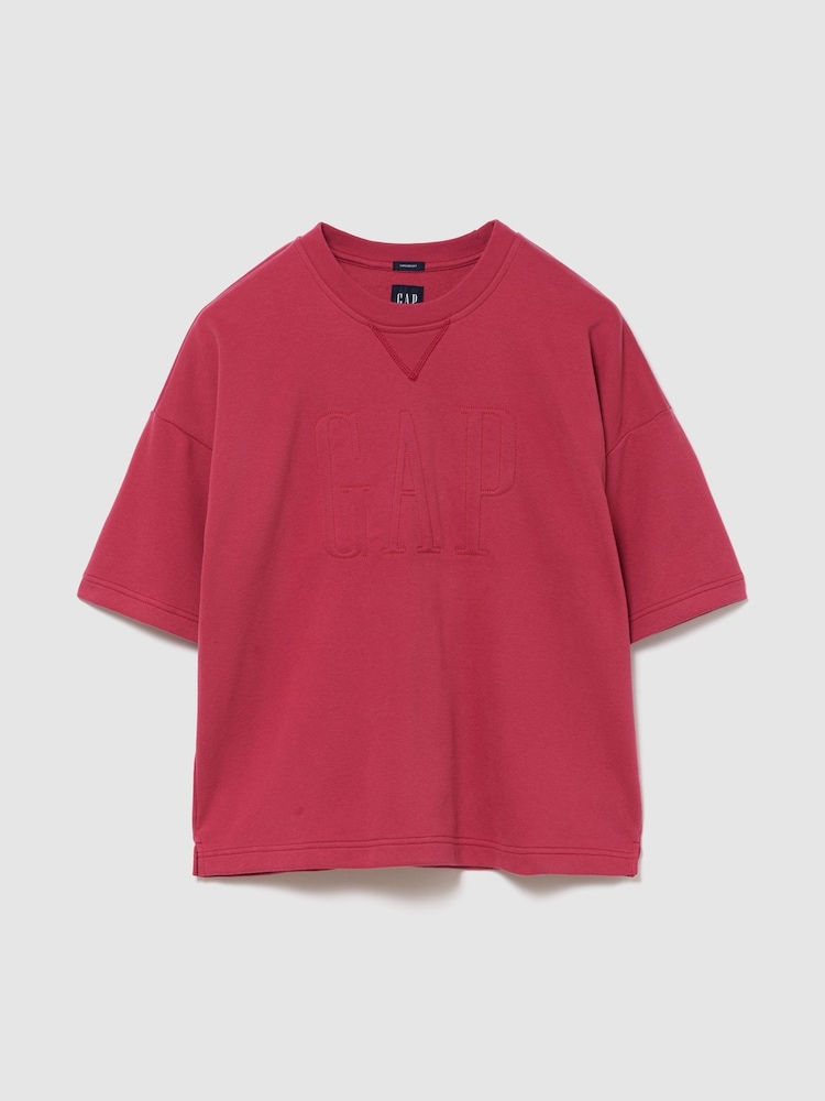Czerwony - Gap VintageSoft French Terry Oversized Logo Short Sleeve Sweatshirt - Obraz 1 z 2 Czerwony - Gap VintageSoft French Terry Oversized Logo Short Sleeve Sweatshirt - Obraz 1 z 2