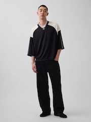 Gap x OuiGap Black Oversized Logo Jersey T-Shirt - Image 3 of 4