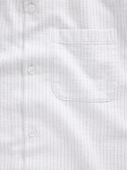 Gap White Dobby Stripe Relaxed Straight-Hem Shirt - Image 4 of 4