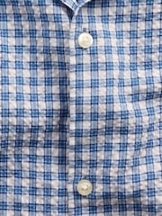 Gap Blue Check Crinkle-Cotton Holiday Shirt - Image 5 of 5