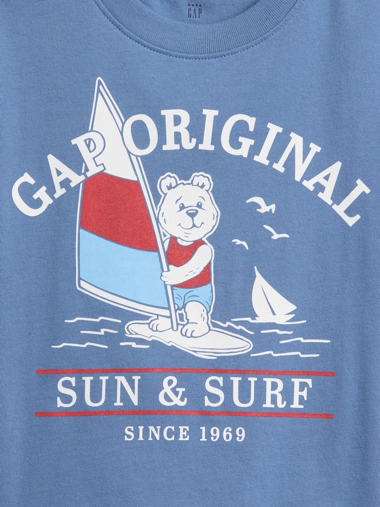 Gap Blue Oversized Graphic T-Shirt (6mths-5yrs) - Image 4 of 4