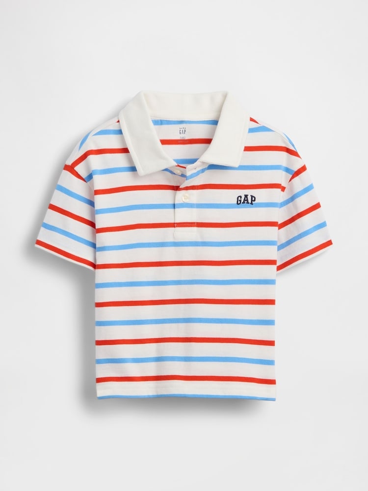 Gap Red/Blue Stripe Brannan Bear Polo Shirt (6mths-5yrs) - Image 2 of 4 Gap Red/Blue Stripe Brannan Bear Polo Shirt (6mths-5yrs) - Image 2 of 4