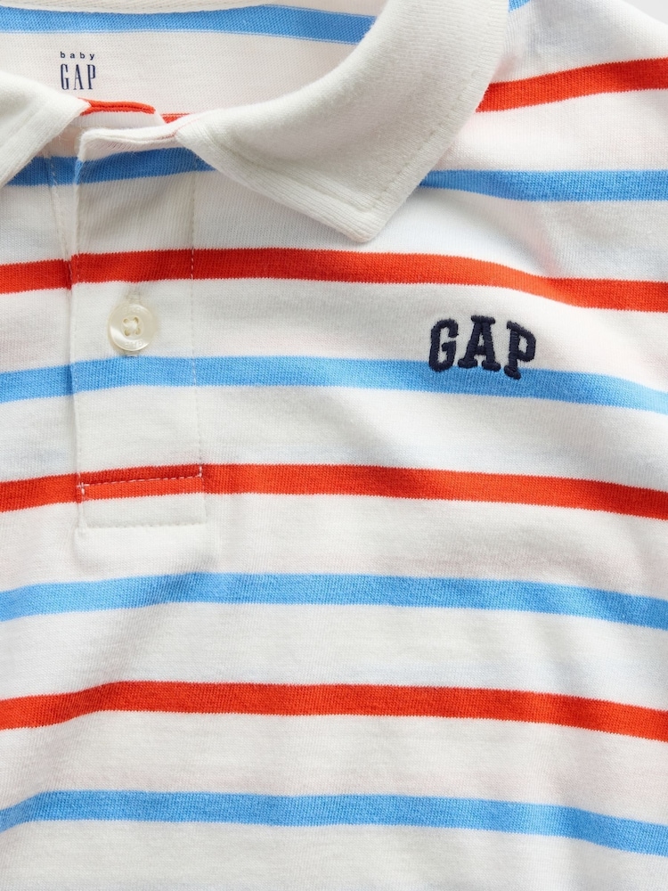 Gap Red/Blue Stripe Brannan Bear Polo Shirt (6mths-5yrs) - Image 4 of 4 Gap Red/Blue Stripe Brannan Bear Polo Shirt (6mths-5yrs) - Image 4 of 4