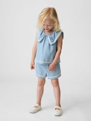Gap Blue Denim Bow Outfit Set (6mths-5yrs) - Image 1 of 4