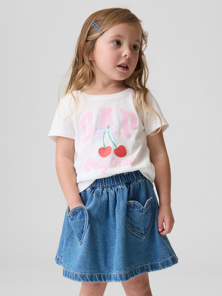 Gap White Logo Short Sleeve T-Shirt (6mths-5yrs) - Image 1 of 4