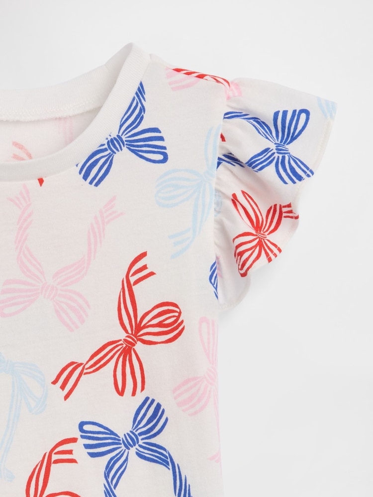 Gap Bow Print Flutter Sleeve T-Shirt (6mths-5yrs) - Image 3 of 3
