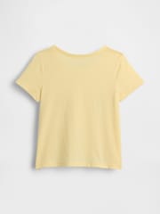 Gap Yellow Floral Print Short Sleeve T-Shirt (6mths-5yrs) - Image 2 of 3
