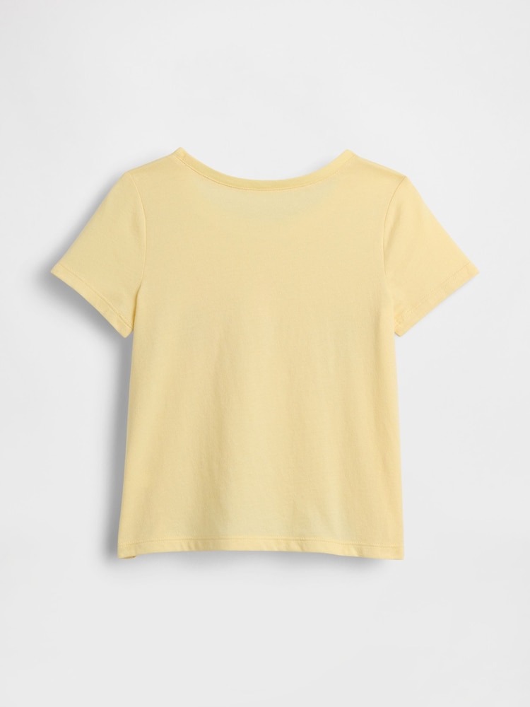 Gap Yellow Floral Print Short Sleeve T-Shirt (6mths-5yrs) - Image 2 of 3