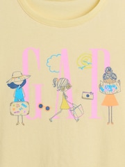 Gap Yellow Floral Print Short Sleeve T-Shirt (6mths-5yrs) - Image 3 of 3