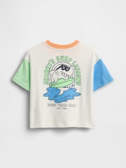 Gap White Oversized Graphic T-Shirt (6mths-5yrs) - Image 2 of 2