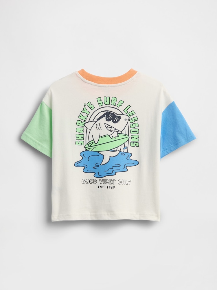 Gap White Oversized Graphic T-Shirt (6mths-5yrs) - Image 2 of 2