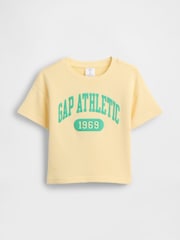 Gap Yellow French Terry Short-Sleeve Sweatshirt (6mths-5yrs) - Image 1 of 3