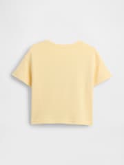 Gap Yellow French Terry Short-Sleeve Sweatshirt (6mths-5yrs) - Image 2 of 3