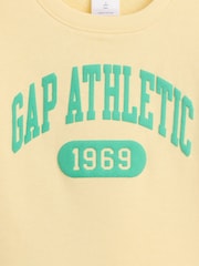 Gap Yellow French Terry Short-Sleeve Sweatshirt (6mths-5yrs) - Image 3 of 3