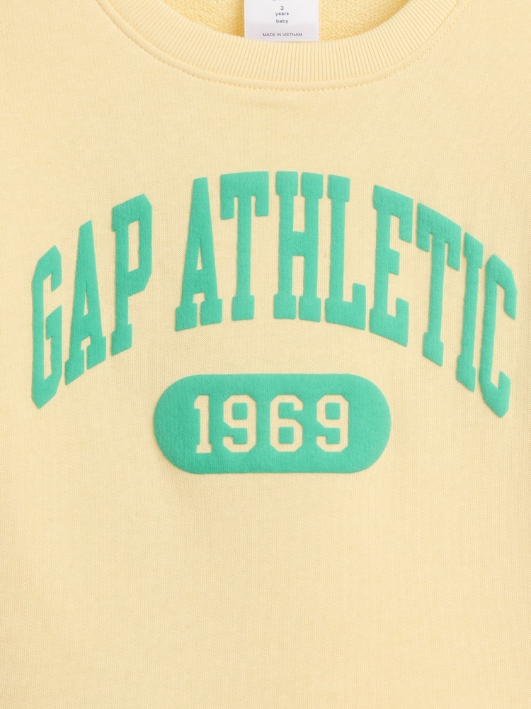 Gap Yellow French Terry Short-Sleeve Sweatshirt (6mths-5yrs) - Image 3 of 3