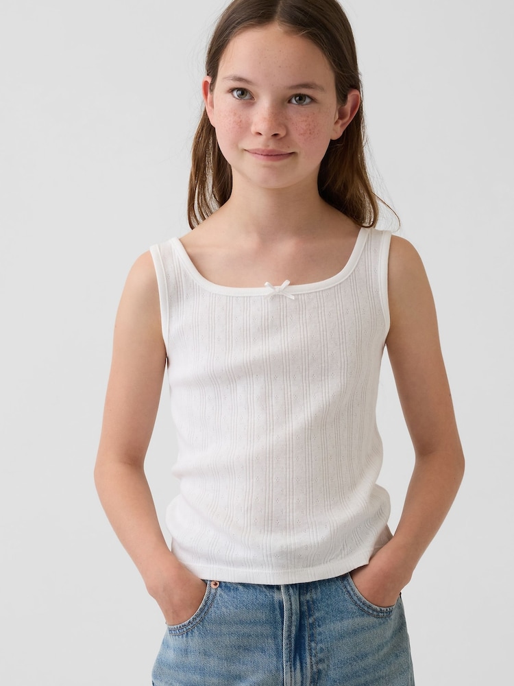 Blanco - Gap Pointelle Vest (4-13yrs) - Imagen 1 de 4