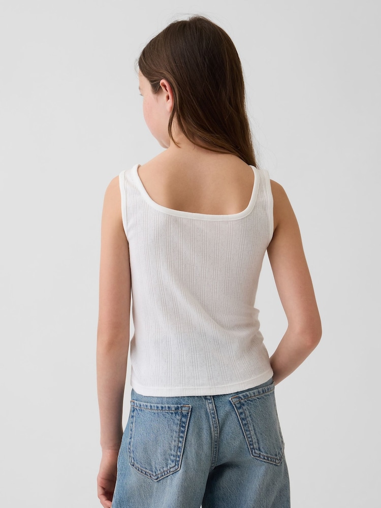 Blanco - Gap Pointelle Vest (4-13yrs) - Imagen 2 de 4