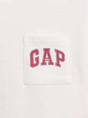 Gap White Heavyweight Relaxed Logo Short Sleev T-Shirt (4-13yrs) - Image 4 of 4