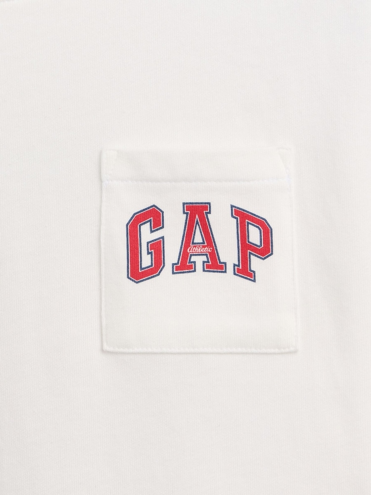 Gap White Heavyweight Relaxed Logo Short Sleev T-Shirt (4-13yrs) - Image 4 of 4