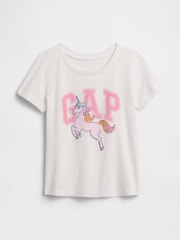 Gap White Logo Short Sleeve T-Shirt (6mths-5yrs) - Image 1 of 3