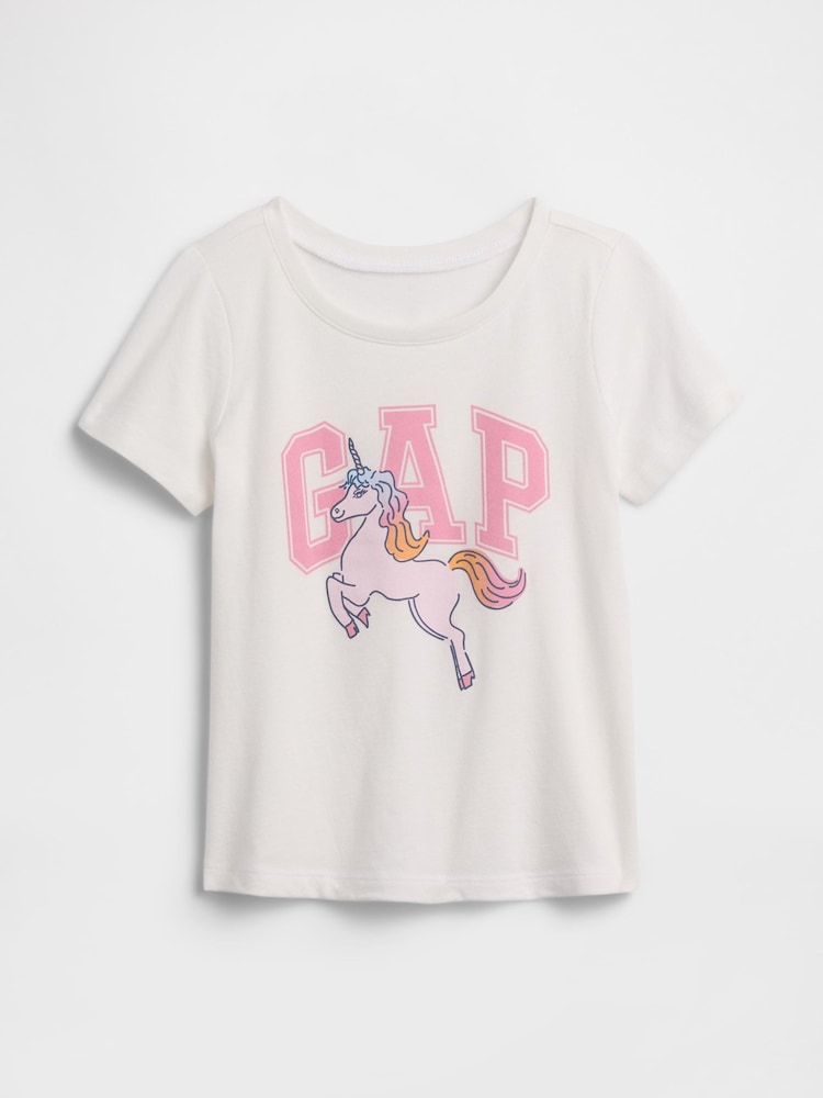 Gap White Logo Short Sleeve T-Shirt (6mths-5yrs) - Image 1 of 3