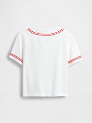 Gap White Brannan Bear Logo Baseball Jersey T-Shirt (6mths-5yrs) - Image 3 of 4
