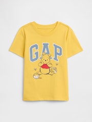 Gap Yellow Winnie the Pooh Disney Logo Short Sleeve T-shirt (6mths-5yrs) - Image 1 of 3