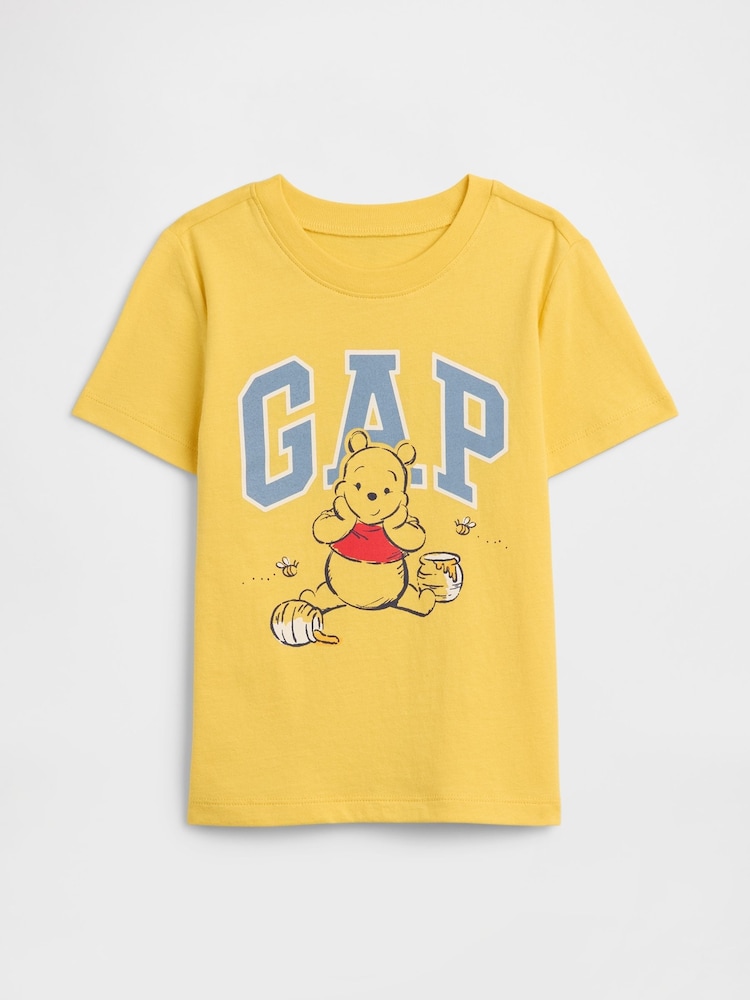Gap Yellow Winnie the Pooh Disney Logo Short Sleeve T-shirt (6mths-5yrs) - Image 1 of 3