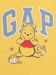 Gap Yellow Winnie the Pooh Disney Logo Short Sleeve T-shirt (6mths-5yrs) - Image 3 of 3