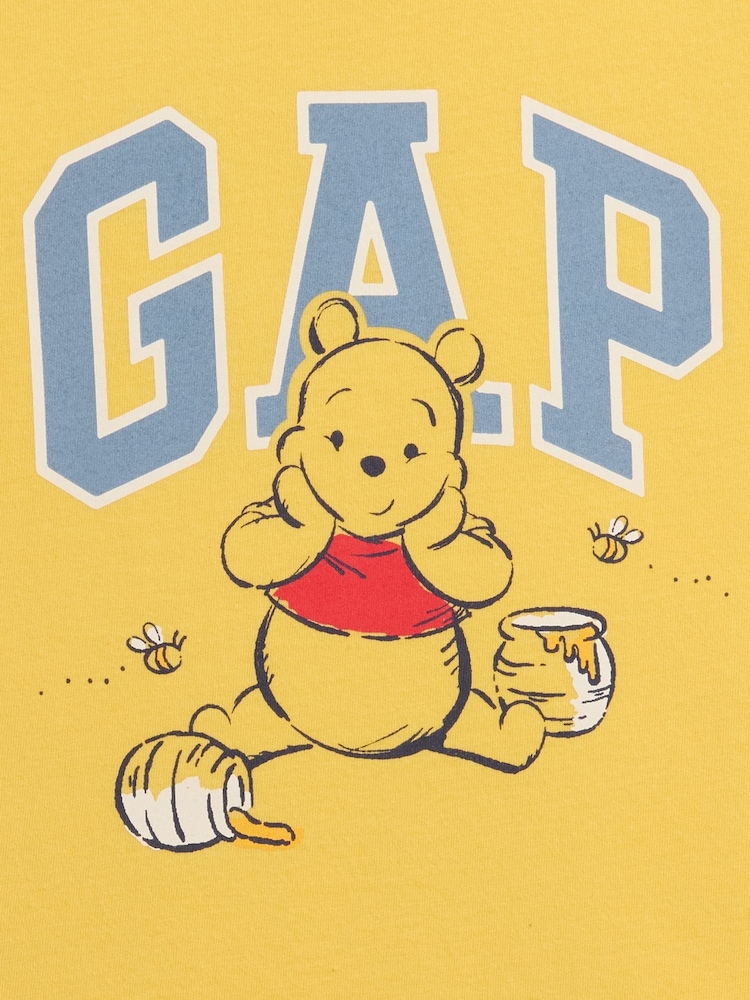 Gap Yellow Winnie the Pooh Disney Logo Short Sleeve T-shirt (6mths-5yrs) - Image 3 of 3