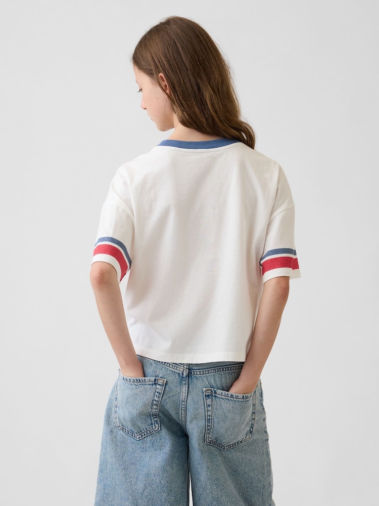 Gap White Cherry Oversized Graphic Short Sleeve T-Shirt (4-13yrs) - Image 2 of 4
