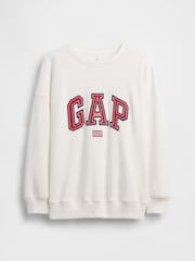 Gap VintageSoft Terry liela izmēra sporta krekls ar grafikas apdruku (4-13gadi) - Attēls 4 no 5